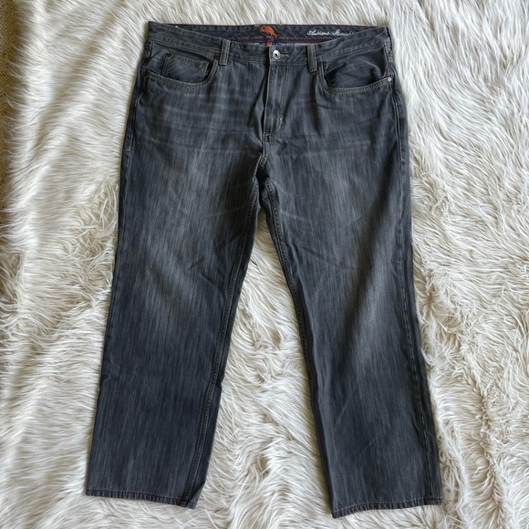 Tommy Bahama Barbados Jeans Straight Leg Gray Men's Size 42 X 30 - Picture 6 of 6